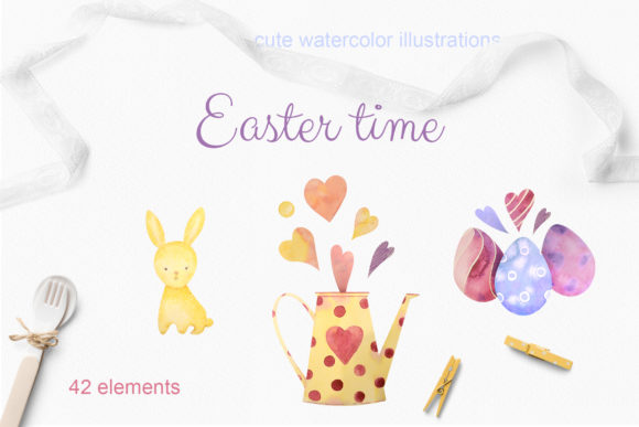 Easter Time Watercolor Illustrations Review