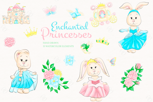 Enchanted Princesses Watercolor Clipart Review