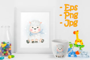 Review: Baby Sheep Adorable Watercolor Design