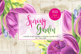 Spring Garden Watercolor Set: Fresh Illustrations