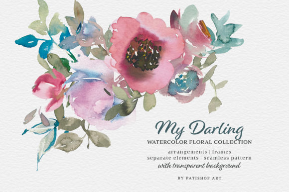 Vintage Inspired Watercolor Clipart Freebies