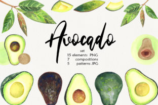 Watercolor Avocado Clip Art: An Embroidery Review