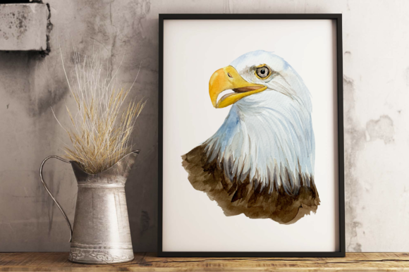 Watercolor Bald Eagle Clip Art Print Review