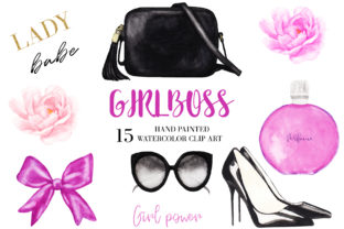 Watercolor Fashion Cosmetic Clipart & Illustrations