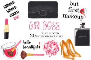 Watercolor Fashion, Cosmetic Clipart Review