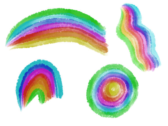 Watercolor Rainbow Freebies for Designers