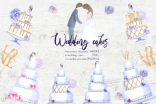 Watercolor Wedding Cakes Illustrations Review